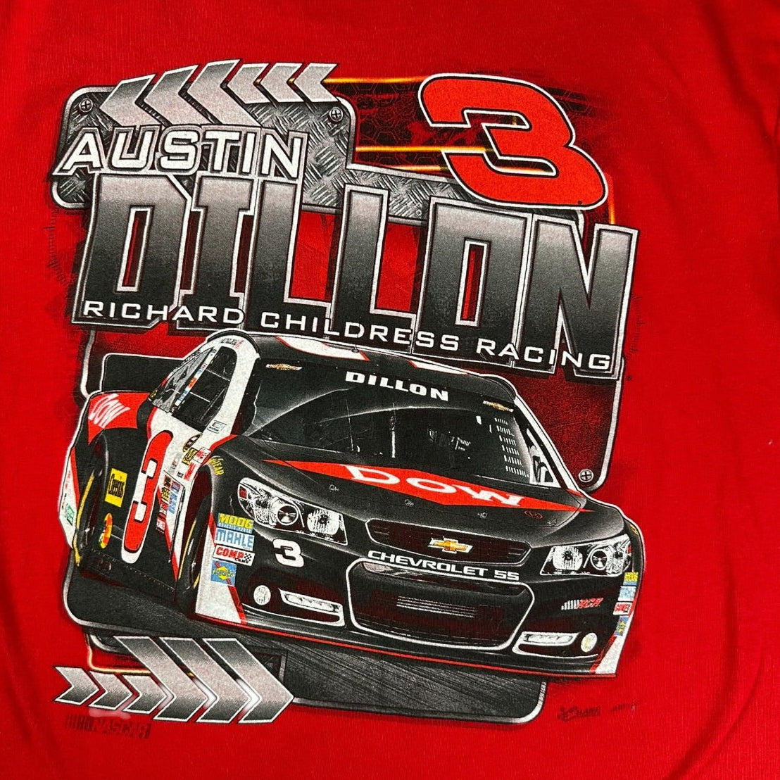 NASCAR Austin Dillon #3 RCR Dow Racing Graphic Red T-shirt