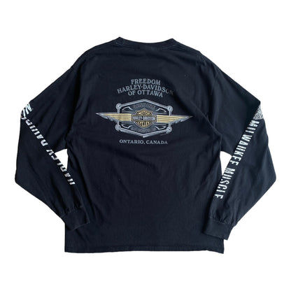 Harley Davidson Milwaukee Muscle Long Sleeve Black T-Shirt