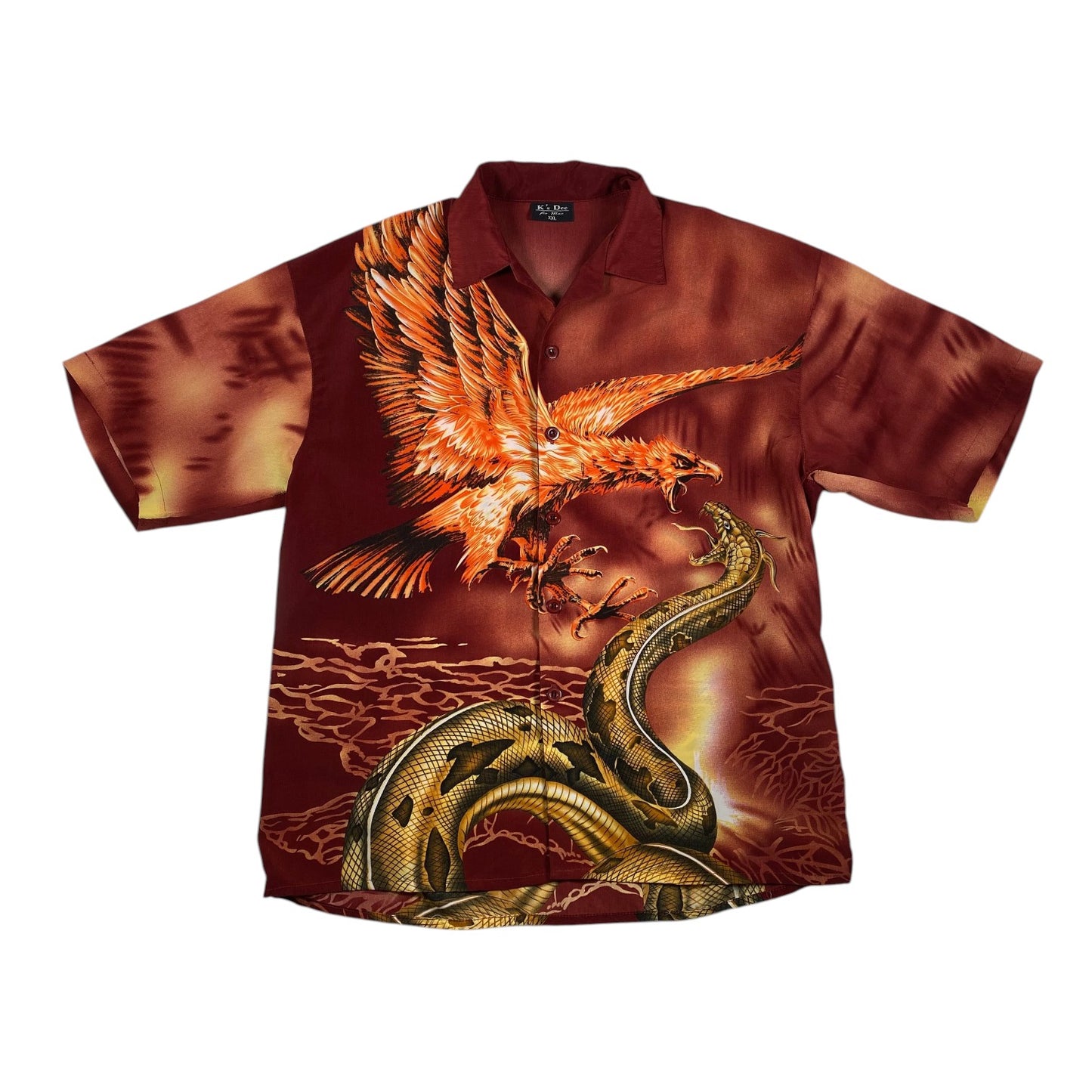 Y2K K's Dee Eagle vs Snake Button-Up Shirt