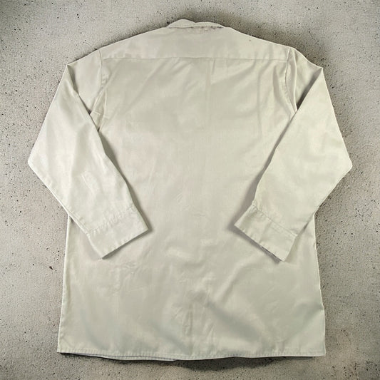 Dickies Beige Button Up Long Sleeve Shirt