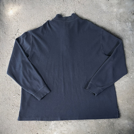 Polo Ralph Lauren Estate Rib Quarter-Zip Navy Blue Long Sleeve Sweater