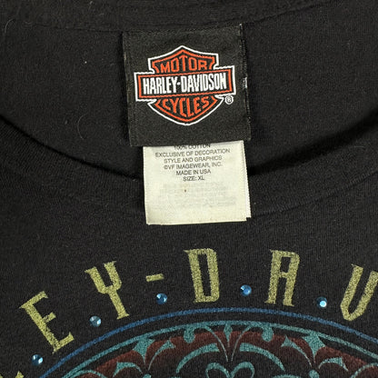 Harley-Davidson Sugar Skull Rose Black T-shirt