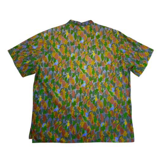Digg It Thrift & Vintage Marlboro Leisure Wear short sleeve shirt with a colorful tropical bird novelty print