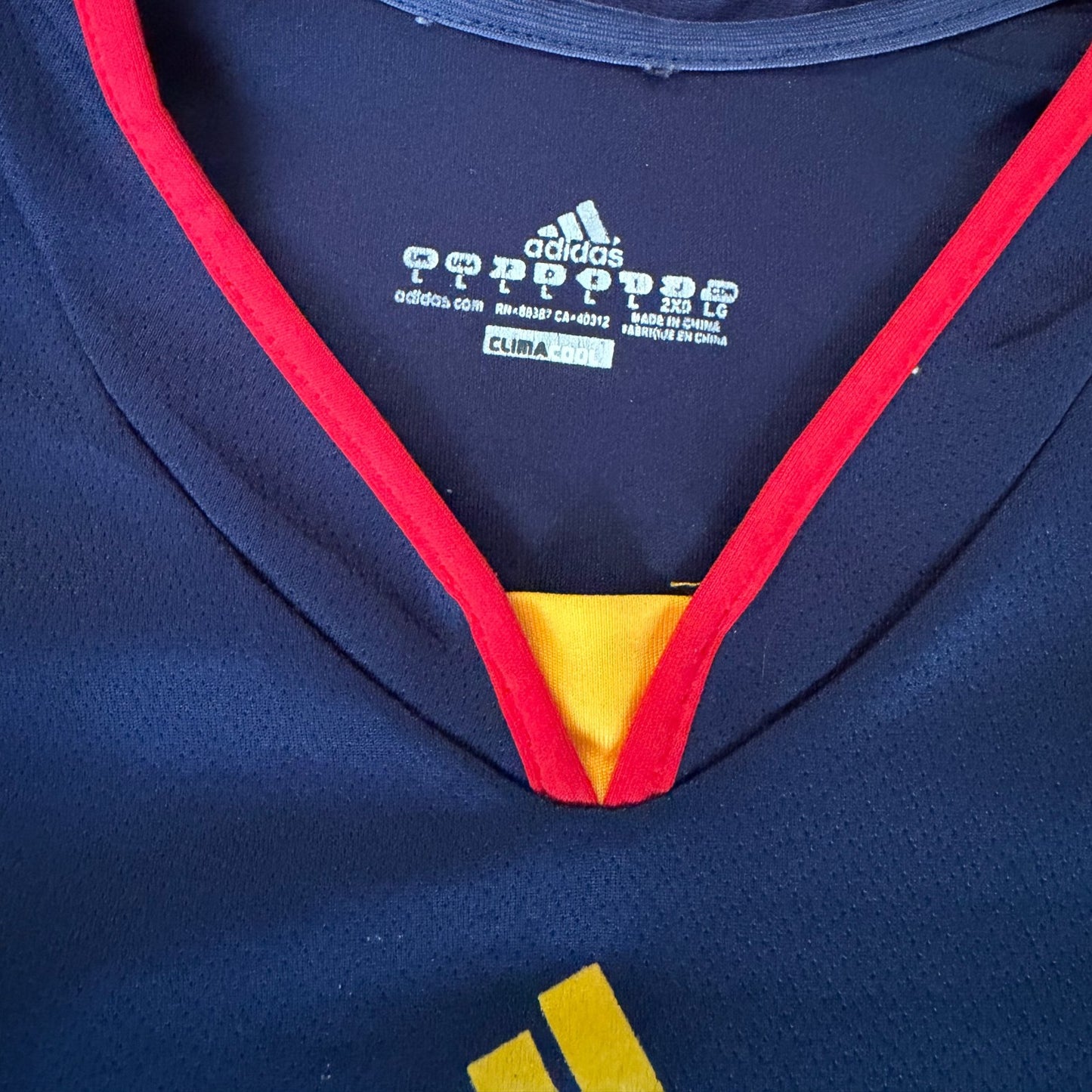 2010 Adidas Spain #6 A.Iniesta Jersey