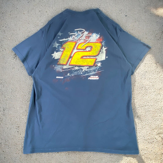 Ryan Blaney Team Penske Patriotic Navy Blue T-shirt