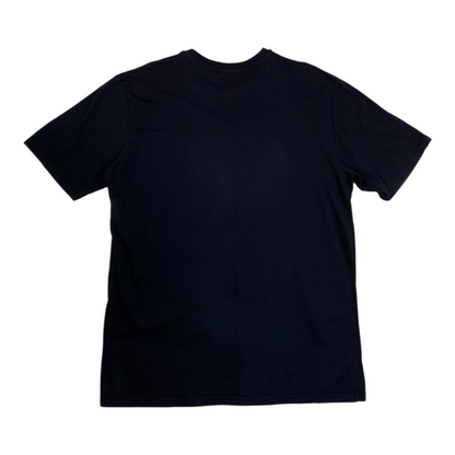 Back view of a plain black Supreme Spain Box Logo T-Shirt from Digg It Thrift & Vintage, fits like a size Large.
