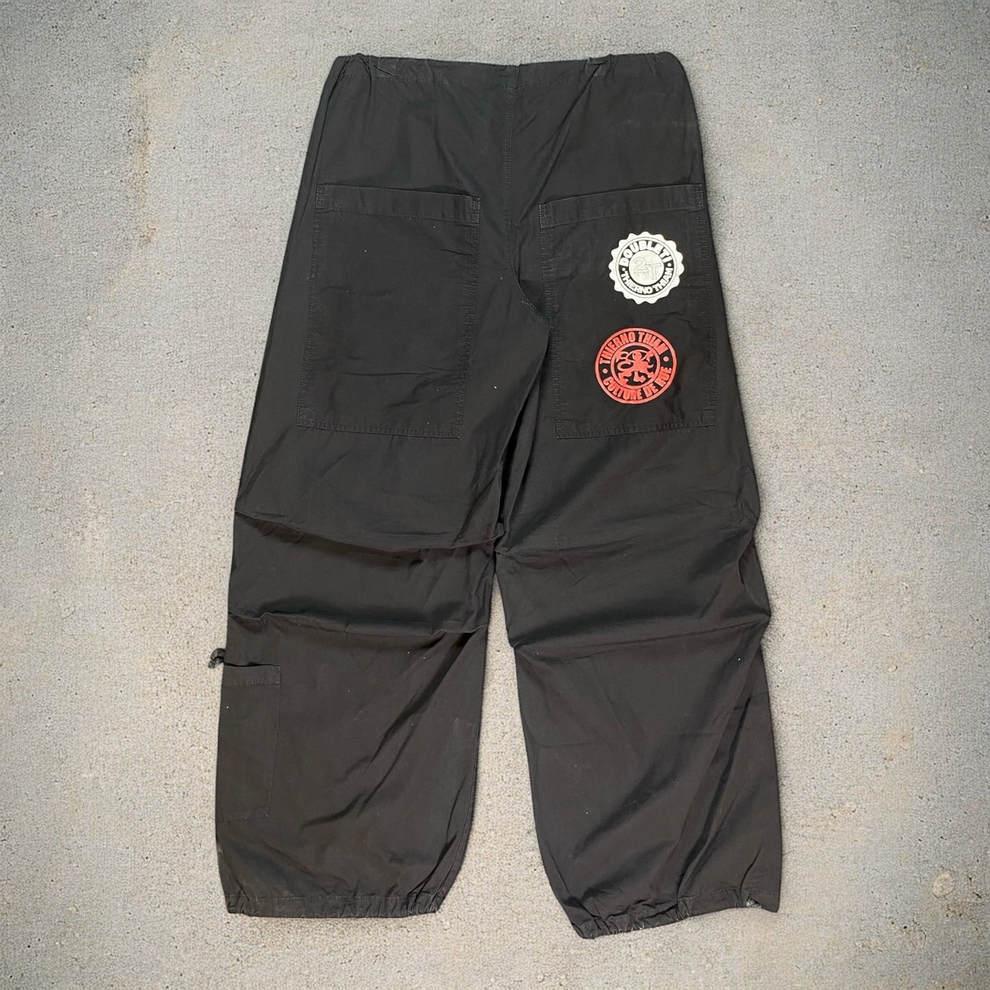 Thiam Culture De Aue Black Cargo Pants