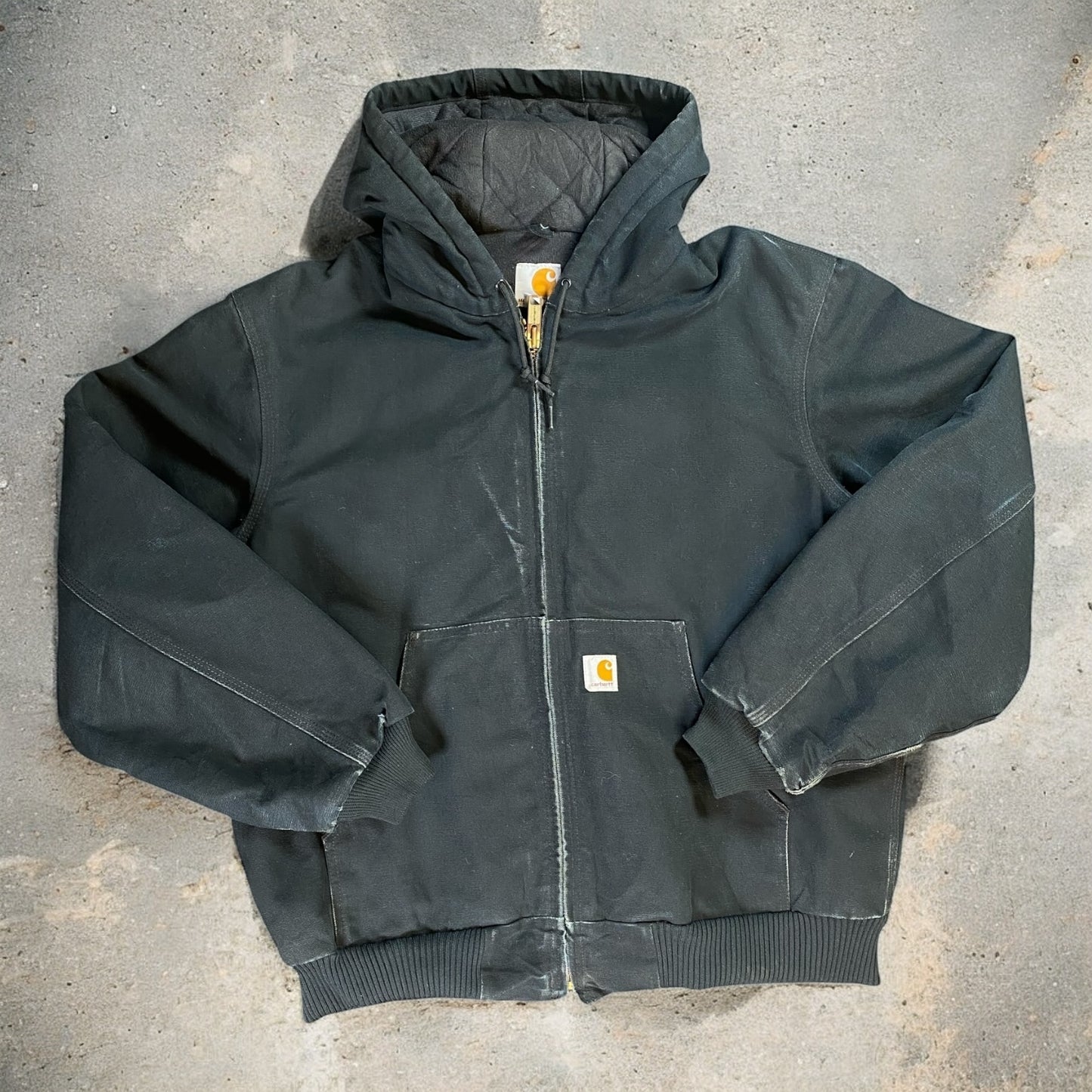 Carhartt Sherpa-Lined Black Hoodie Jacket