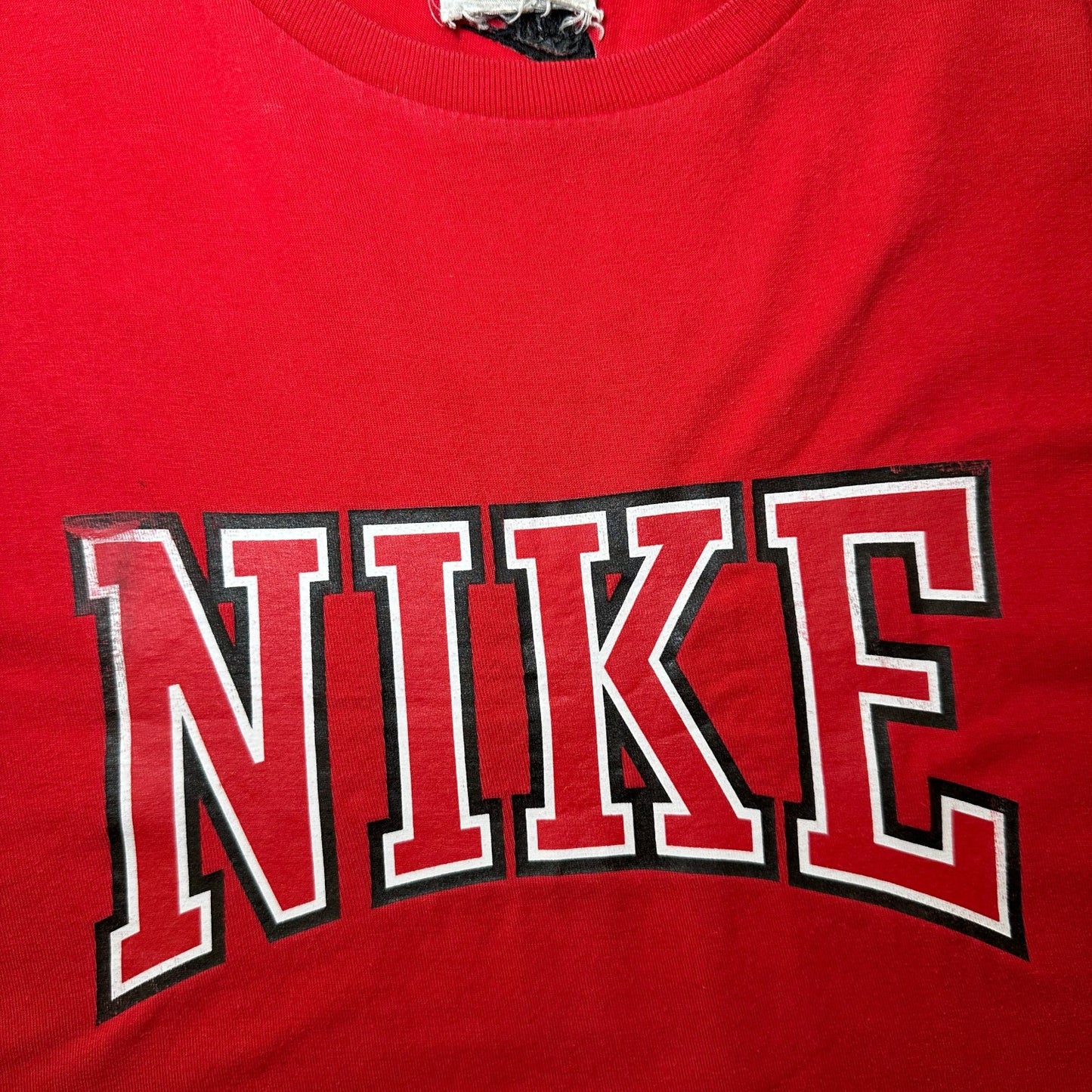Vintage Nike Block Logo Red Tank Top