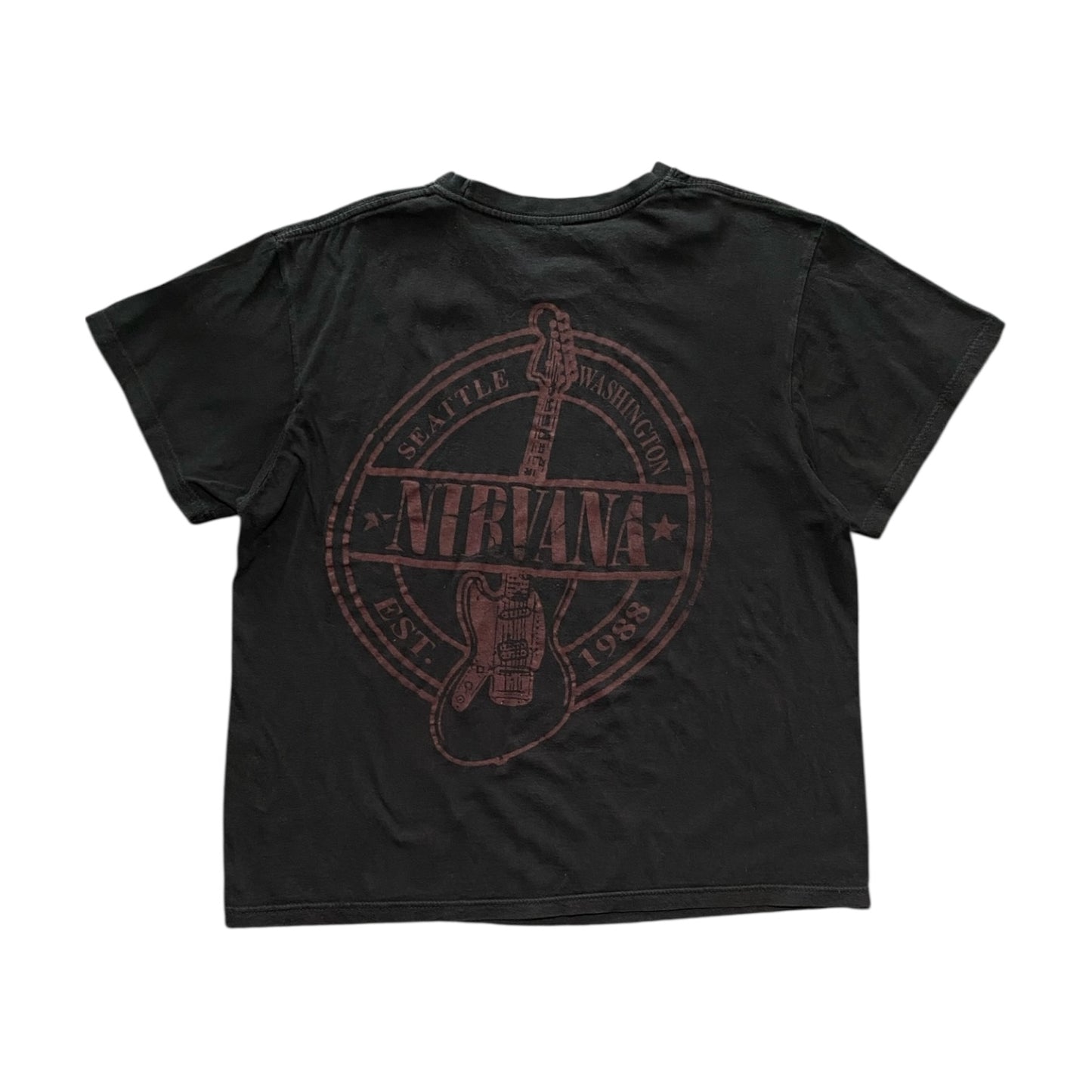 NIrvana Graphic Guitar Black Retro T-shirt
