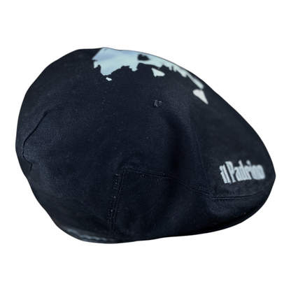 Digg It Thrift & Vintage black flat cap featuring The Godfather Il Padrino graphic print on the side