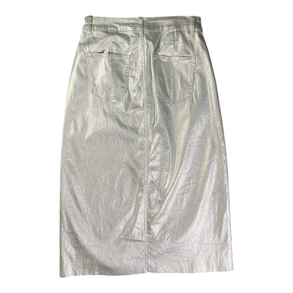 Redial Premium Denim Silver Metallic Skirt