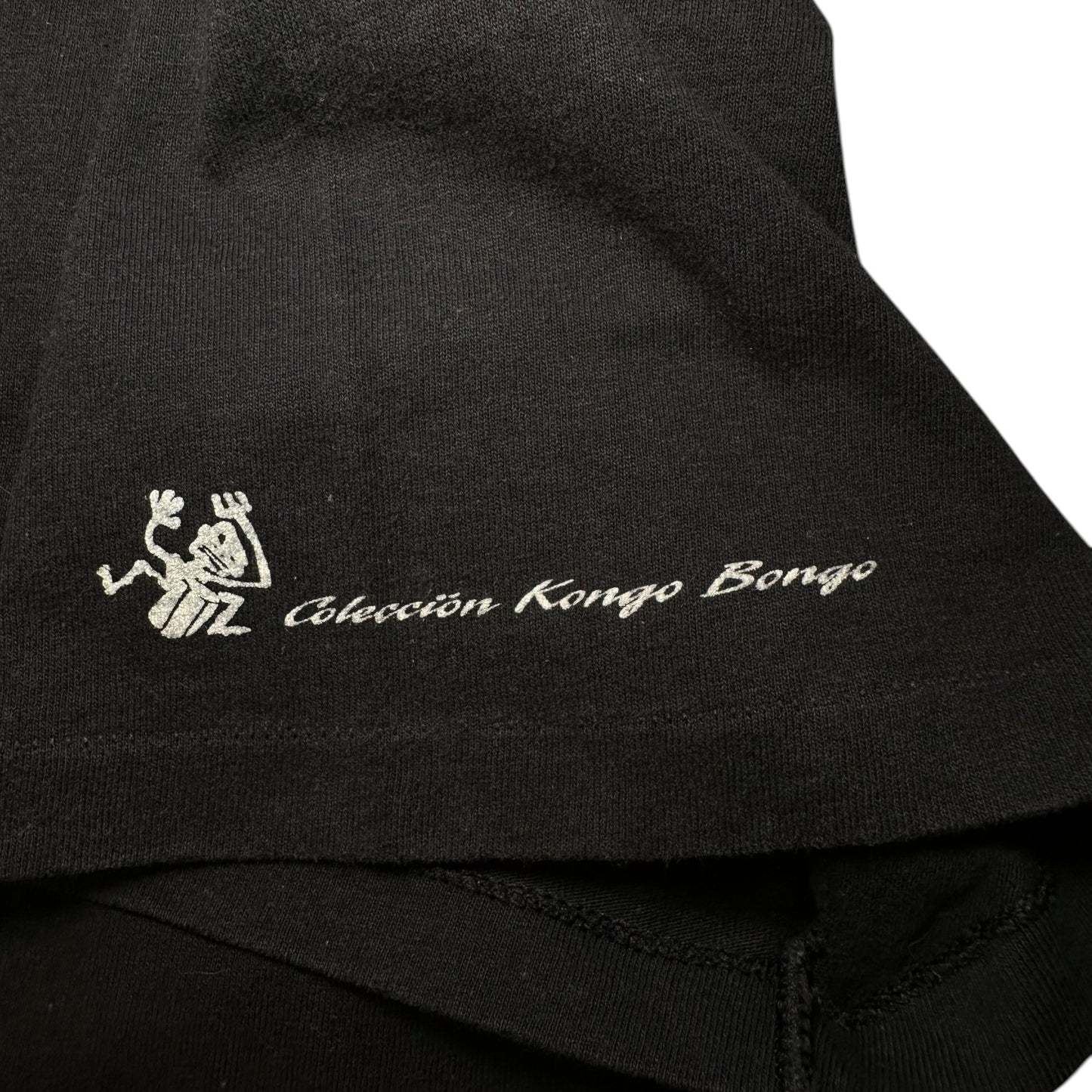 Vintage Kongo Bongo Spain Frog Graphic Black T-shirt