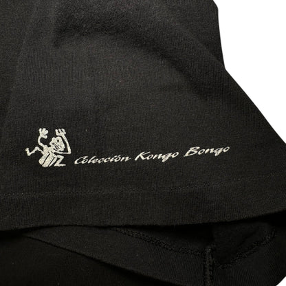 Vintage Kongo Bongo Spain Frog Graphic Black T-shirt