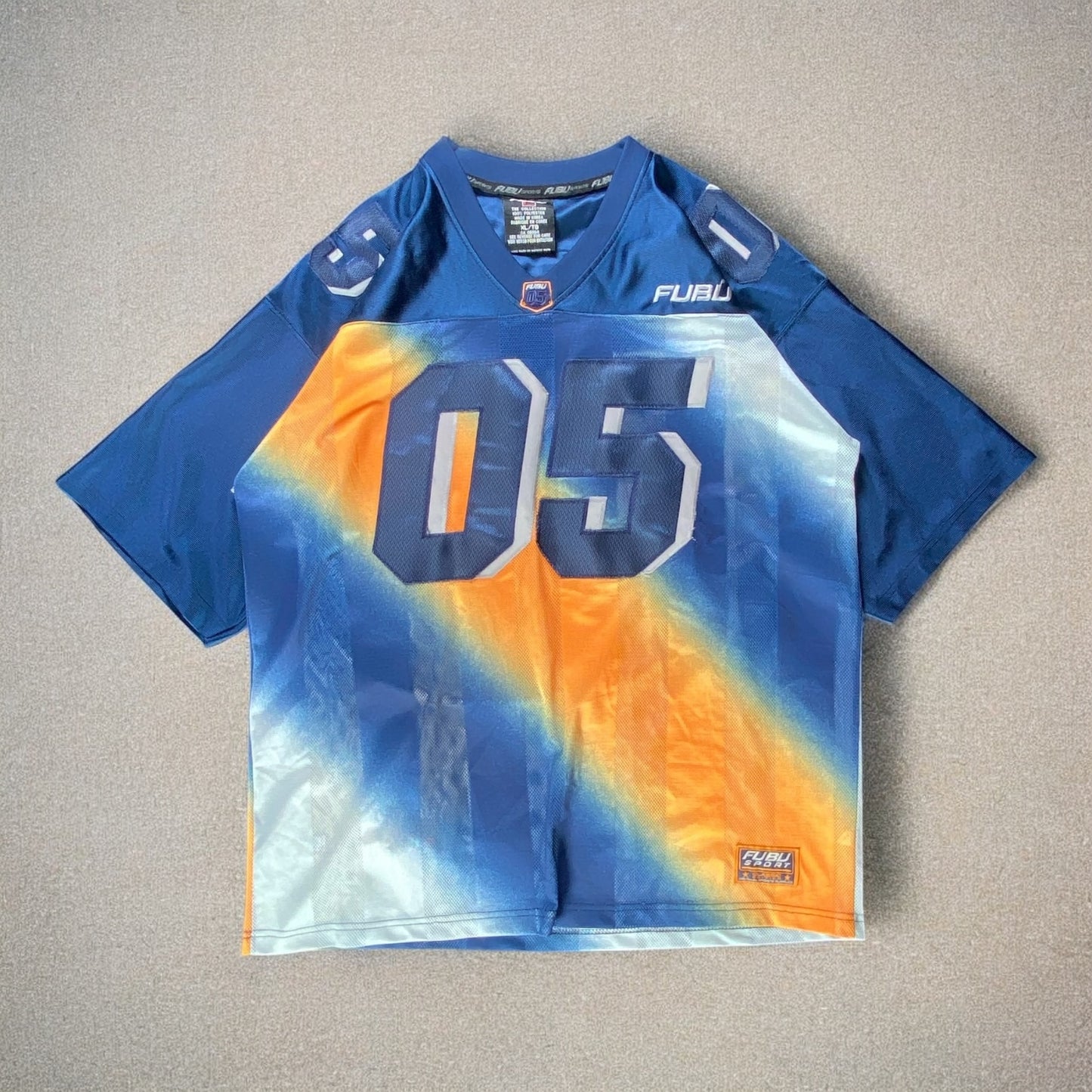 Vintage Fubu Sports Collection Blue Orange Jersey