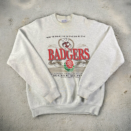 Vintage 1994 Wisconsin Badgers Rose Bowl Crewneck Sweatshirt