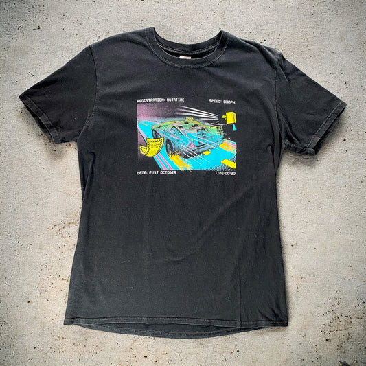 DMC DeLorean Graphic Black T-shirt