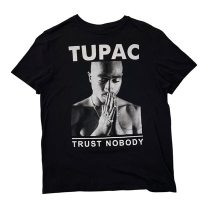 Tupac "Trust Nobody" Praying Hands Graphic Black T-shirt