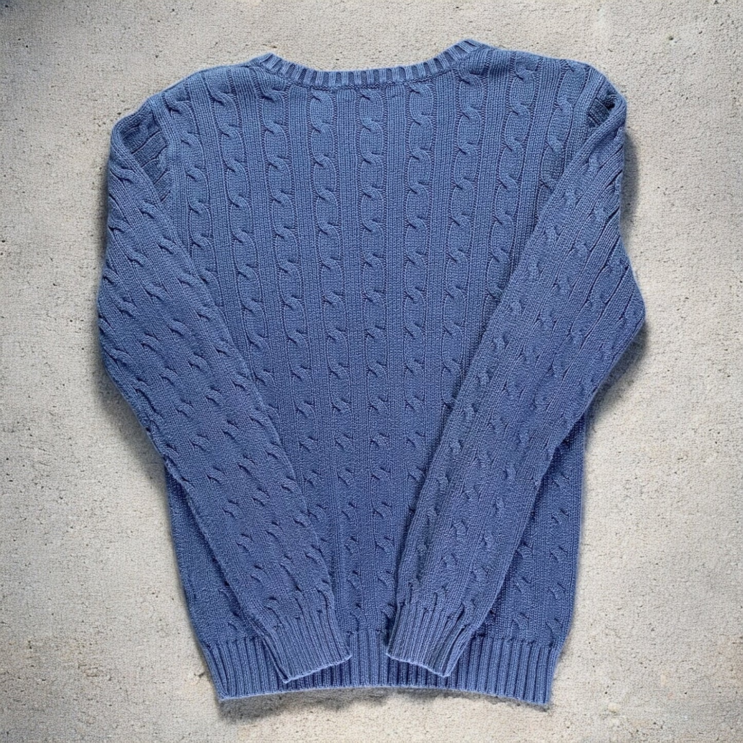 Polo Ralph Lauren Cable-Knit Cotton Navy Blue Sweater
