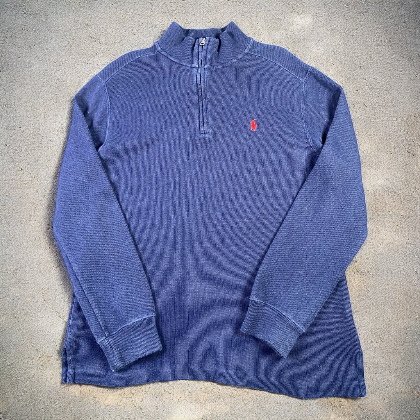 Polo Ralph Lauren Quarter-Zip Long Sleeve Navy Blue Sweater