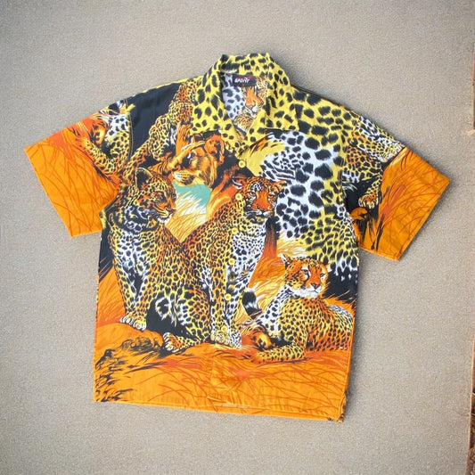 Puhuapai Cheetah Tiger Animal Print Shirt