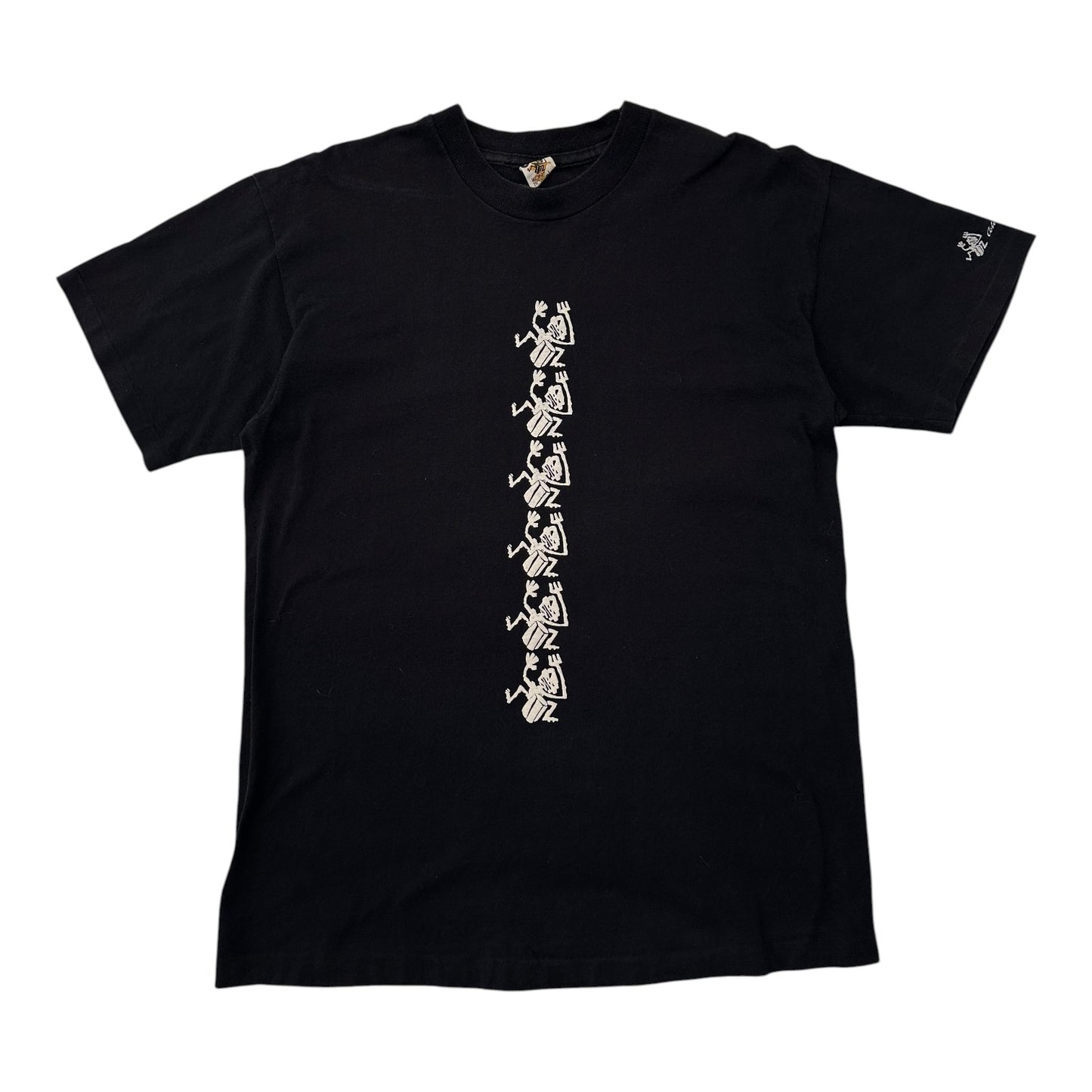 Vintage Kongo Bongo Spain Frog Graphic Black T-shirt