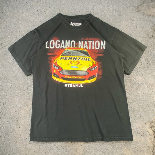 Joey Logano Nation Nascar Black T-shirt