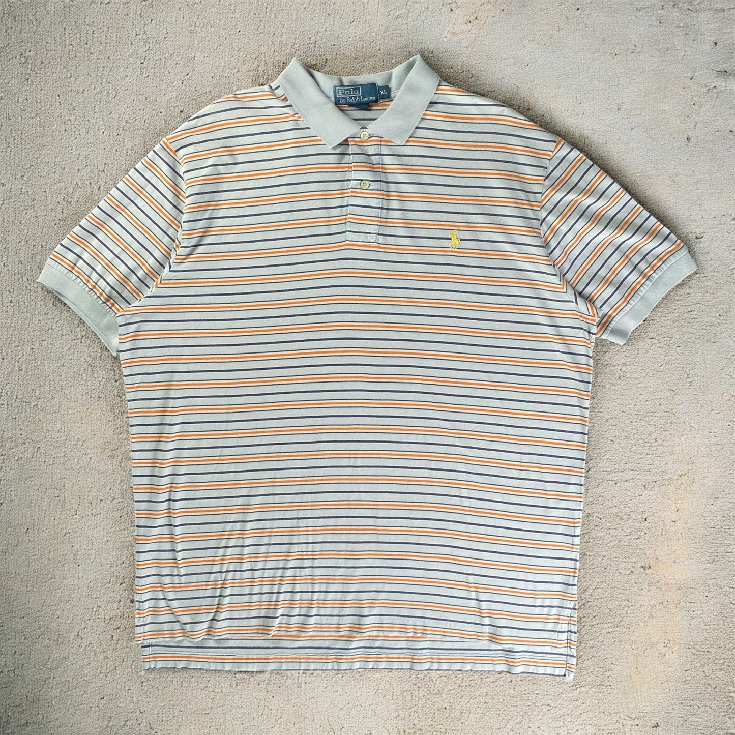 Polo Ralph Lauren Striped Orange & Blue Polo T-shirt
