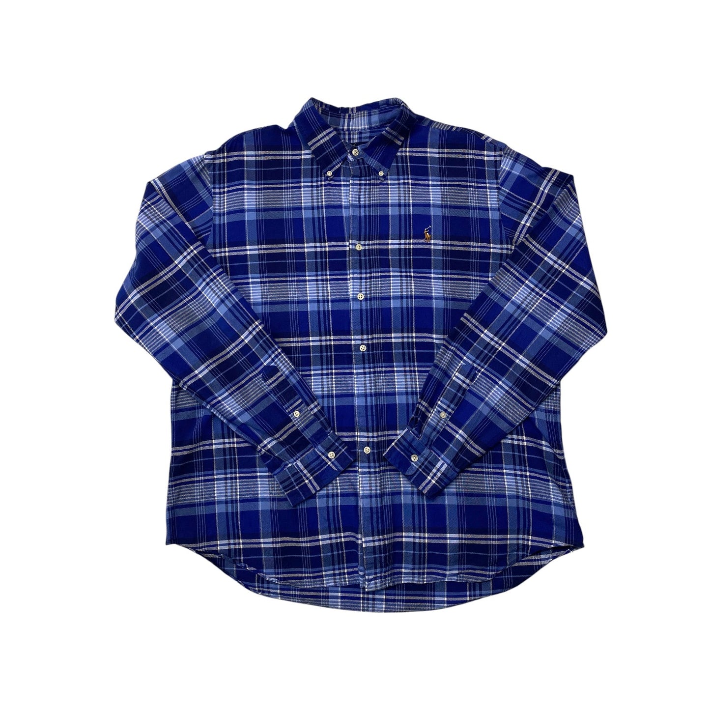 Ralph Lauren Classic Fit Blue Plaid Button Down Shirt t