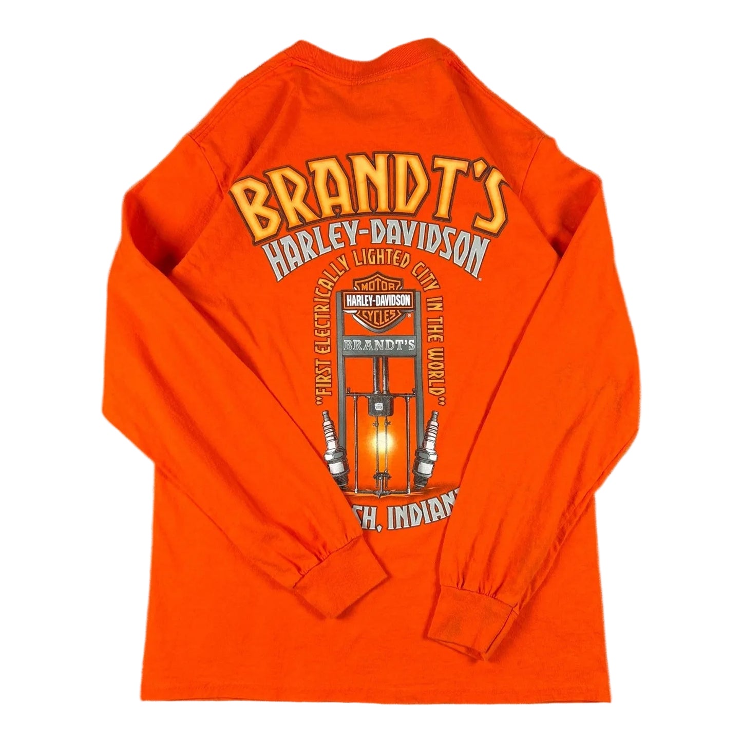 Harley Davidson superior quality legendary motorcycle orange long sleeve