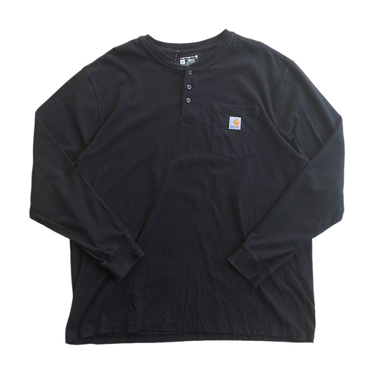 Carhartt Long Sleeve Black Buttoned T-Shirt