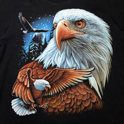 Rock Eagle Bald Eagle Nature Graphic Black T-shirt