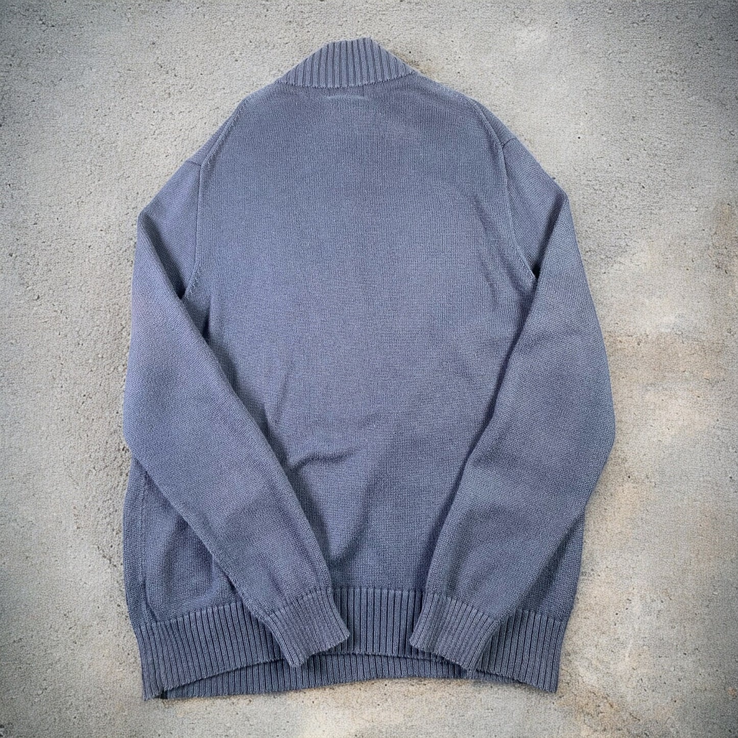 Polo Ralph Lauren Quarter-Zip Long Sleeve Black Cotton Knit Sweater