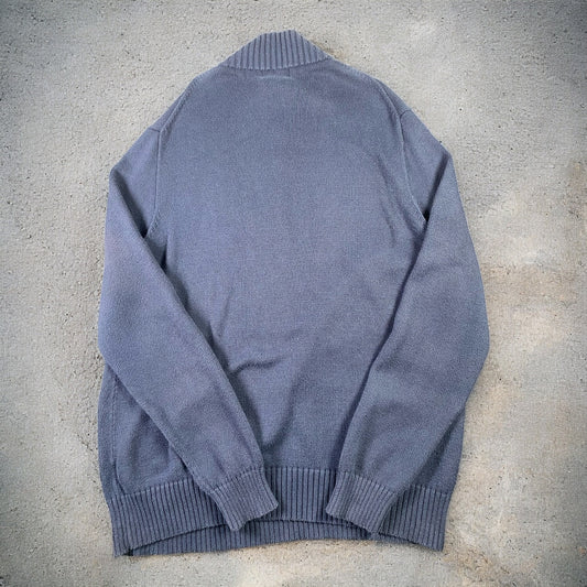 Polo Ralph Lauren Quarter-Zip Long Sleeve Black Cotton Knit Sweater