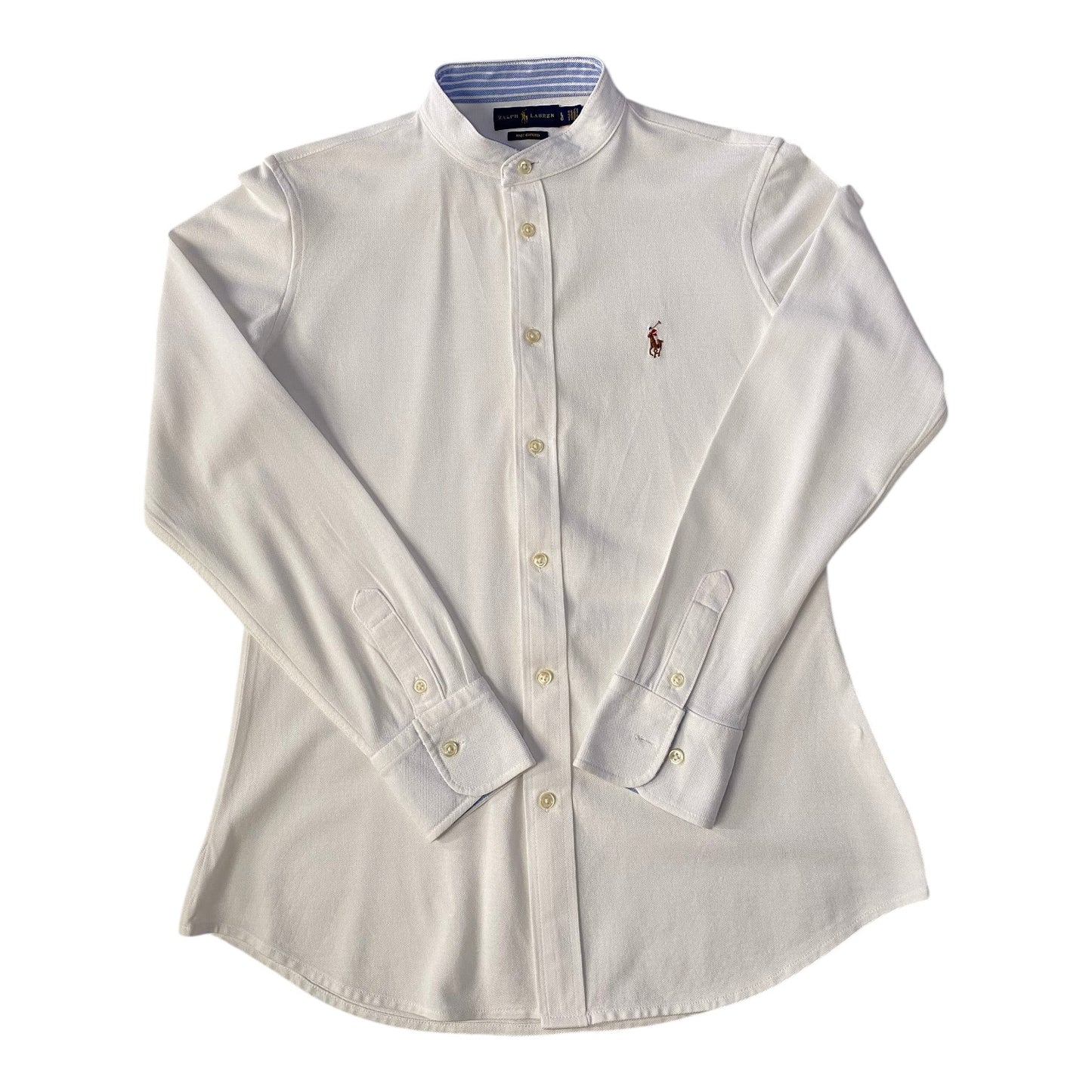 Ralph Lauren White knit Oxford Henley Shirt