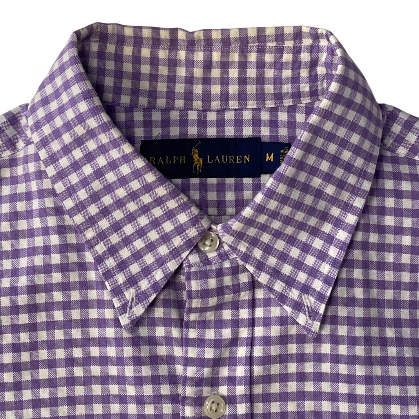 Ralph Lauren Purple & White Gingham Check Pattern Shirt