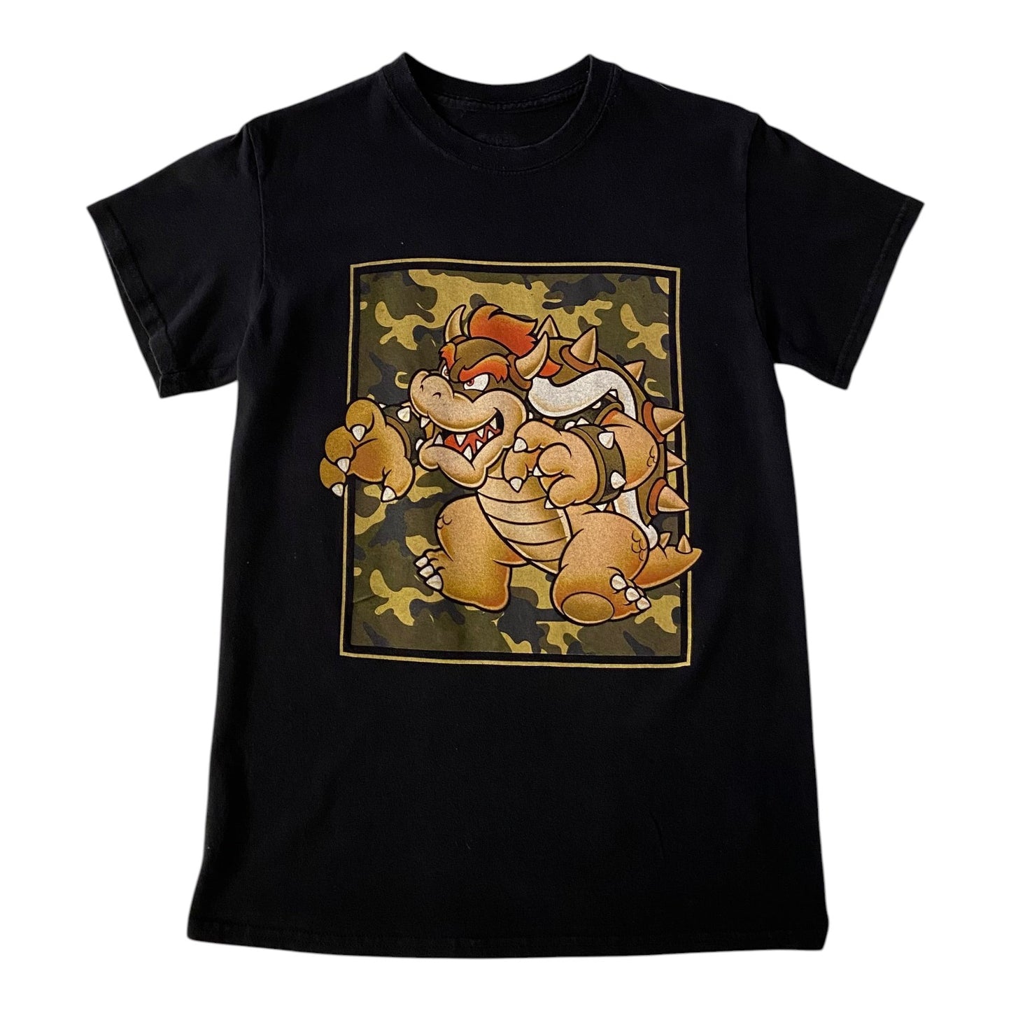 Nintendo Super Mario Bowser Camo Panel T-Shirt