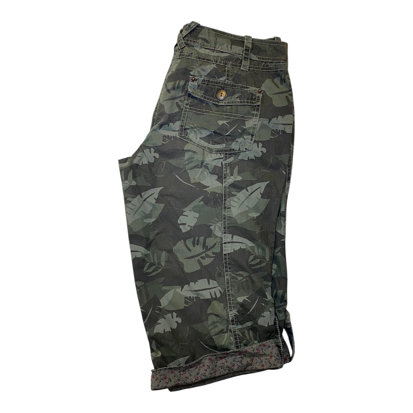Dorothy Perkins Camo Leaf Pattern Utility Shorts
