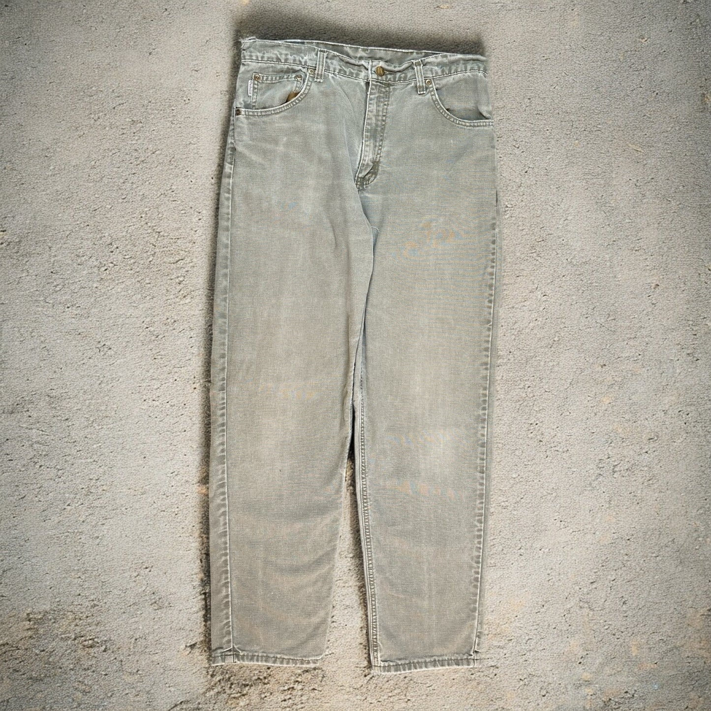 Carhartt Distressed Green Jeans