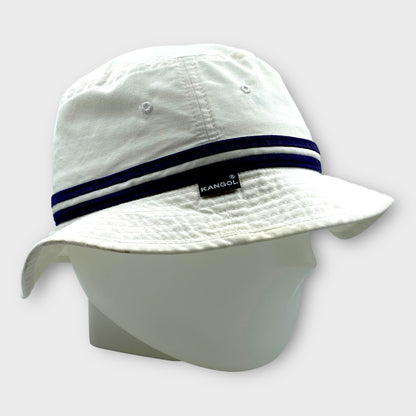 Vintage Kangol Stripe Lahinch White Bucket Hat