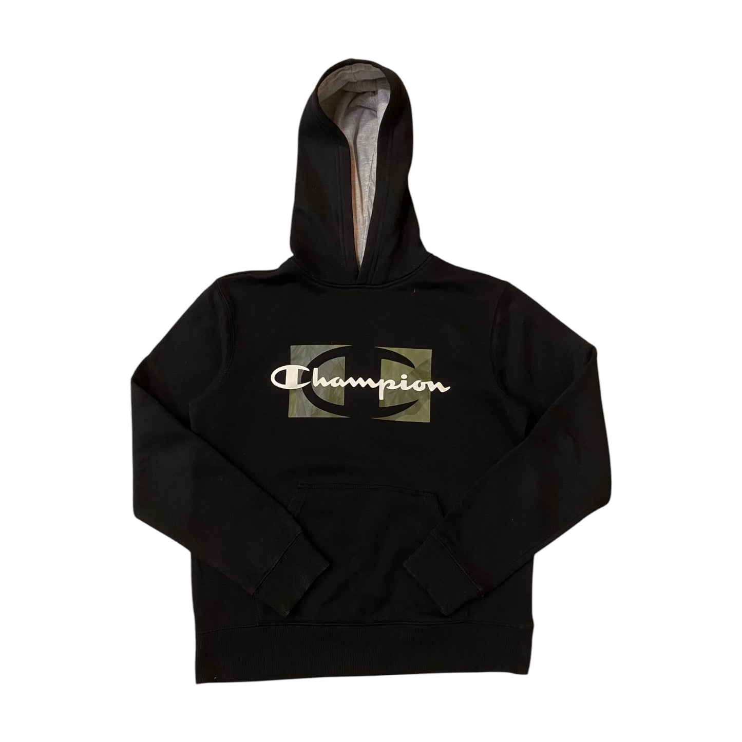 Champion Black Logo Hoodie