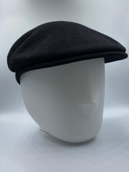 Vintage Black Kangol Wool 504 Earlap Flat Cap