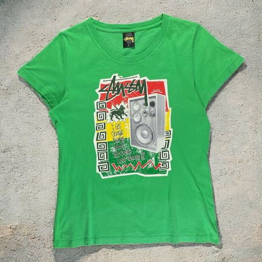 Stussy I Get Goose Bumps Green T-shirt
