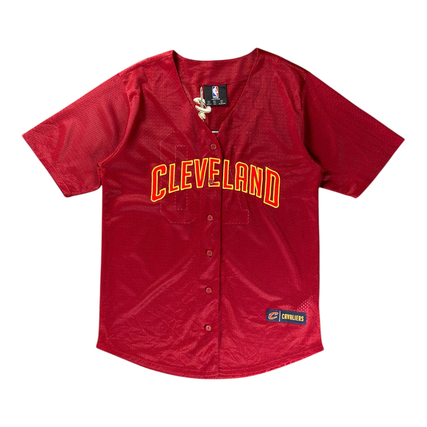 NBA Cleveland Cavaliers Mesh Button-Front maroon Jersey