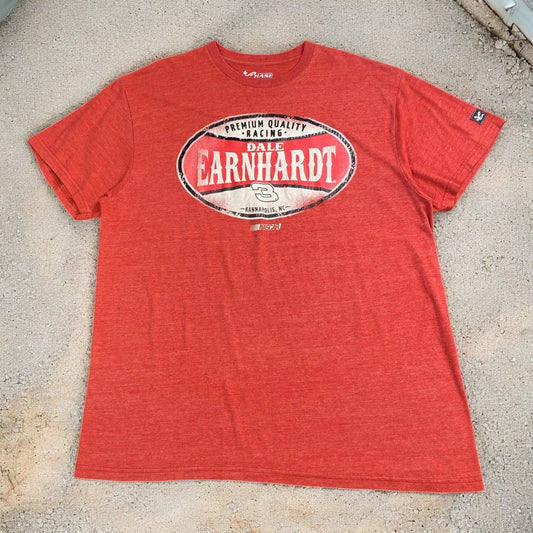 Premium Quality Racing Dale Earnhardt Orange T-shirt