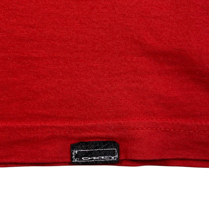 Oakley Distressed Spellout Red T-Shirt