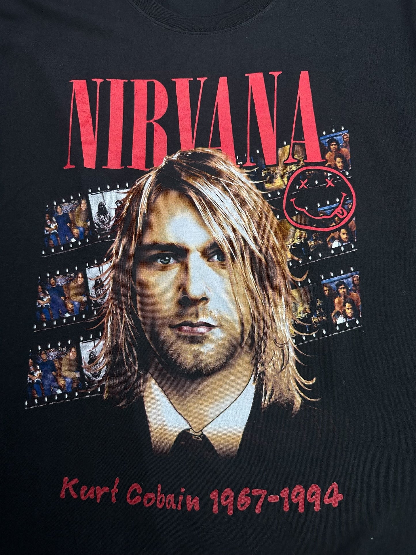 Nirvana Kurt Cobain 1967-1994 Memorial Black T-shirt