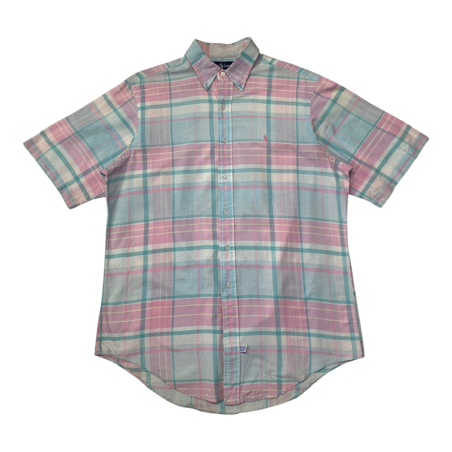 Ralph Lauren Hand Woven Pastel Madras Plaid Shirt