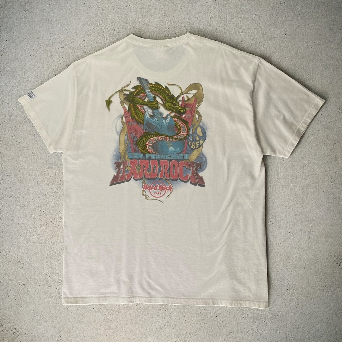 Hard Rock San Francisco Dragon White T-shirt