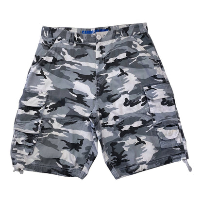 Grey and White Urban Camo Cargo Shorts